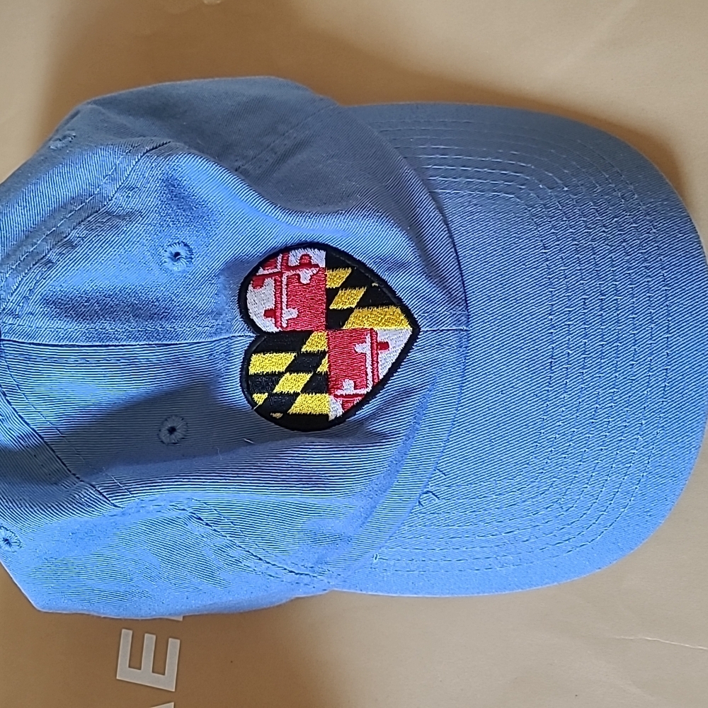 Blue Kids Cap with Heart Patch